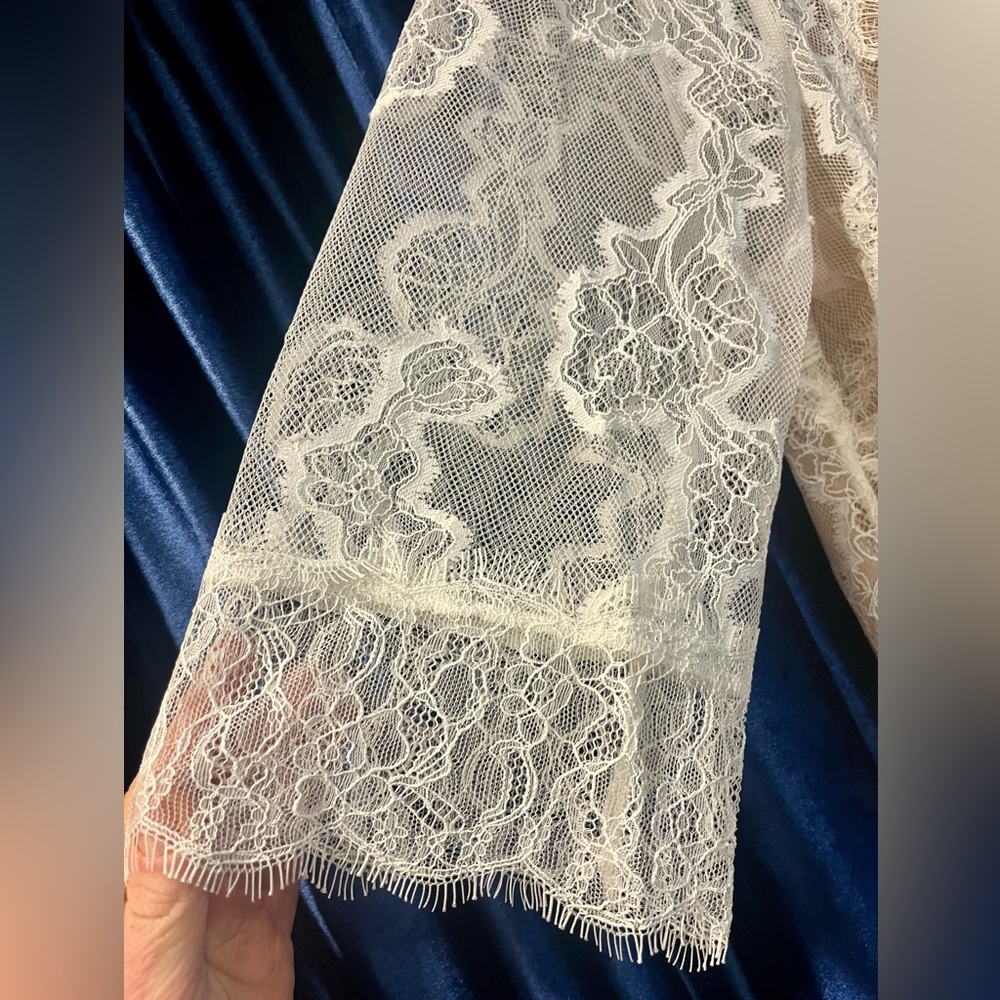 Anthropologie Ivory Lace Blouse - Picture 4 of 6